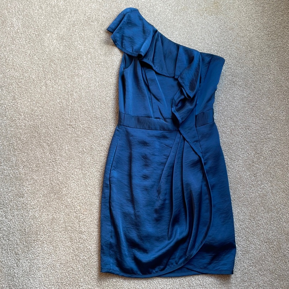 Midnight Blue Bcbgeneration One Shoulder Above Kn… - image 2